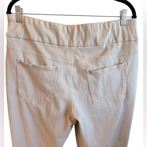 Coldwater Creek Pants Size 14 Light Beige Pull on Wide Elastic Waistband - Picture 5 of 15